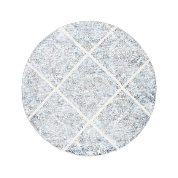 Safavieh 4 x 6 ft. Artistry 600 Contemporary Rectangle Area Rug, Ivory & Blue - ARR667M-4
