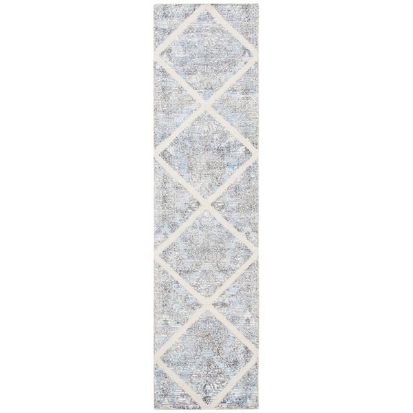 Safavieh 4 x 6 ft. Artistry 600 Contemporary Rectangle Area Rug, Ivory & Blue - ARR667M-4