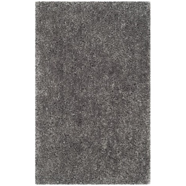 Safavieh Popcorn Shag Hand Tufted Small Rectangle Rug- Silver- 3 x 5 ft. - SG267C-3
