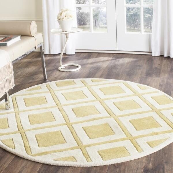 Safavieh Chatham Hand Tufted Rectangle Rug- Gold - Ivory- 2 x 3 ft. - CHT759L-2