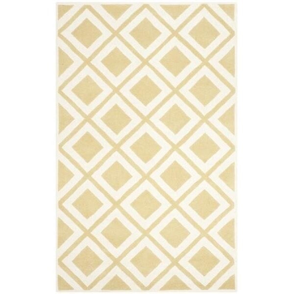 Safavieh Chatham Hand Tufted Rectangle Rug- Gold - Ivory- 2 x 3 ft. - CHT759L-2