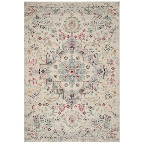 Safavieh 4 x 6 ft. Madison 300 Rectangle Power-Loomed Rug Ivory & Gray - MAD333F-4