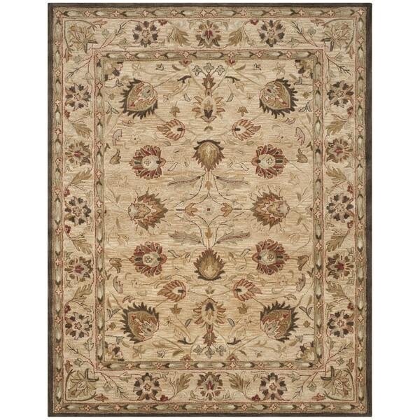 Safavieh 3 x 5 ft. Small Rectangle Antiquity Hand Tufted RugBeige & Beige - AT812A-3