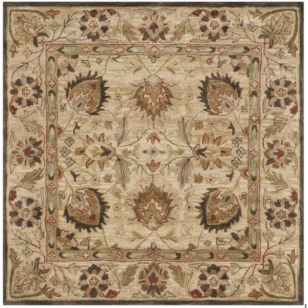 Safavieh 3 x 5 ft. Small Rectangle Antiquity Hand Tufted RugBeige & Beige - AT812A-3