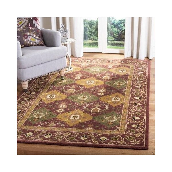 Safavieh 2 x 3 ft. Accent Traditional Antiquity- Wine Hand Tufted Rug - AT57B-2