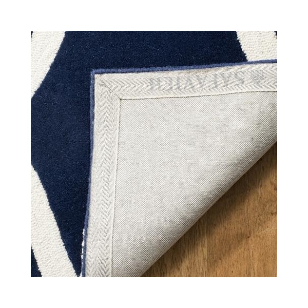 Safavieh 2 x 3 ft. Accent Cambridge Hand Tufted Rug, Dark Blue and Ivory - CAM730M-2