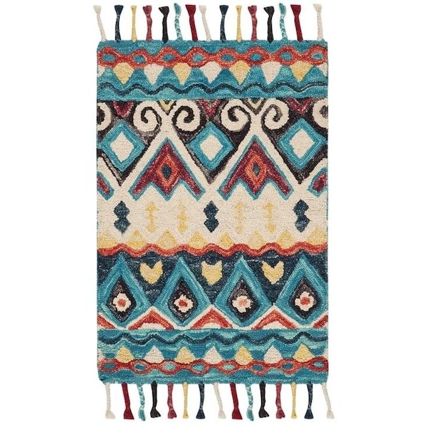 Safavieh Aspen Hand Tufted Accent RugBlue & Red 2 x 3 ft. - APN137A-2