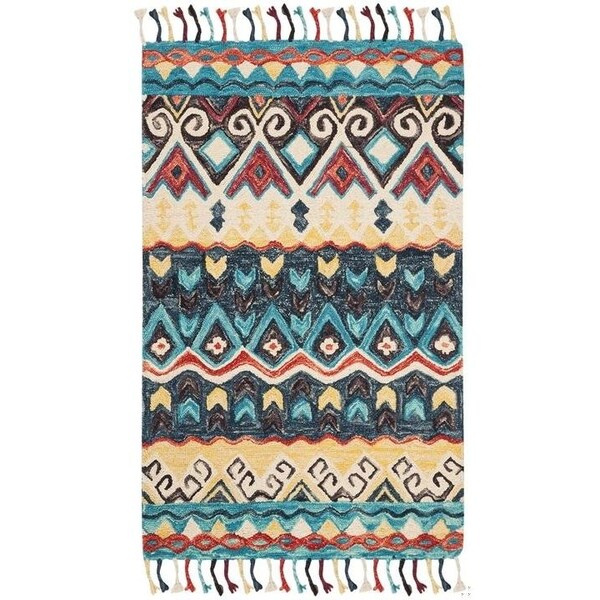 Safavieh Aspen Hand Tufted Accent RugBlue & Red 2 x 3 ft. - APN137A-2