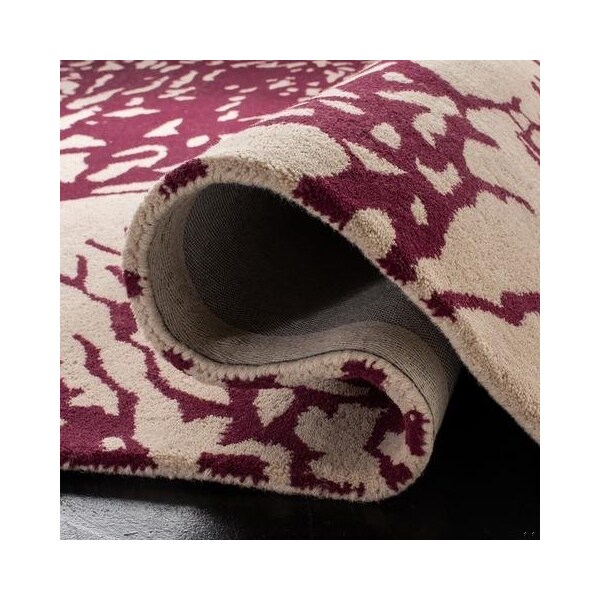 Safavieh 4 x 6 ft. Bella Hand Tufted Small Rectangle Area RugBeige & Purple - BEL115A-4