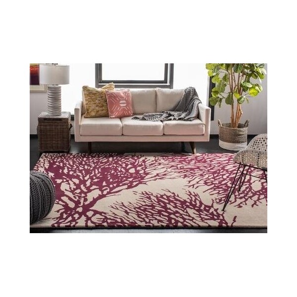 Safavieh 4 x 6 ft. Bella Hand Tufted Small Rectangle Area RugBeige & Purple - BEL115A-4