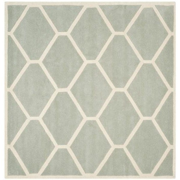 Safavieh 2 Ft. x 3 Ft. Rectangle- Contemporary Chatham Grey And Ivory Hand Tufted Rug - CHT738E-2