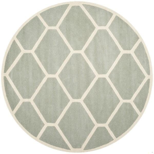 Safavieh 2 Ft. x 3 Ft. Rectangle- Contemporary Chatham Grey And Ivory Hand Tufted Rug - CHT738E-2