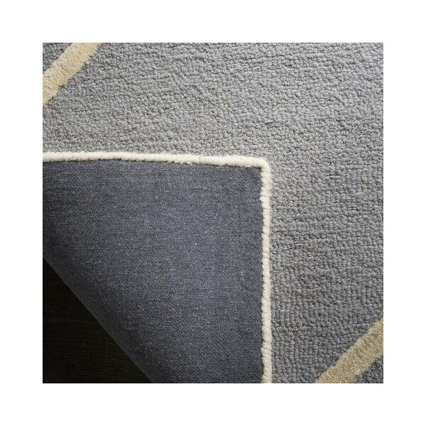 Safavieh Cambridge Hand Tufted Square Rug- Silver - Ivory- 8 x 8 ft. - CAM136D-8SQ