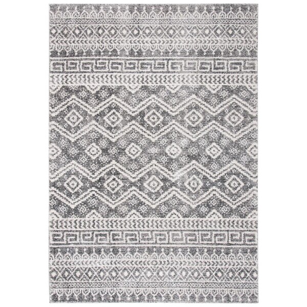 Safavieh Tunisia Power Loomed Runner Area RugBlack & Ivory 2 x 8 ft. - TUN737Z-28
