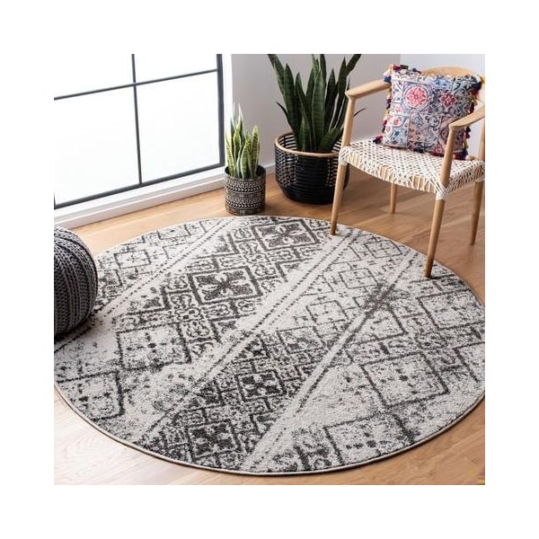 Safavieh 6 ft. Square Adirondack Area Rug Silver & Black - ADR111H-6SQ