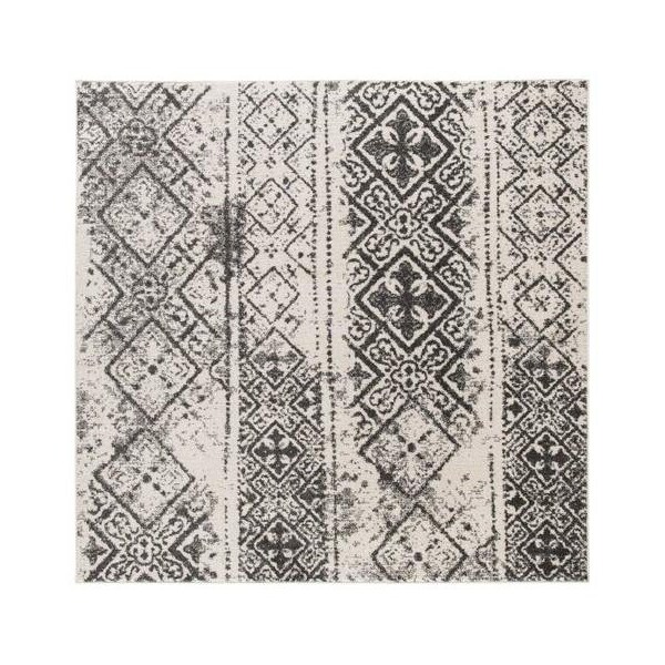 Safavieh 6 ft. Square Adirondack Area Rug Silver & Black - ADR111H-6SQ