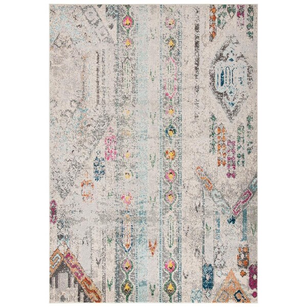 Safavieh Madison Power Loomed Rectangle Area RugGrey & Blue 9 x 12 ft. - MAD422H-9