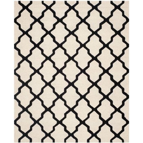 Safavieh Cambridge Hand Tufted Runner Rug- Ivory - Black- 2 ft. 6 in. x 4 ft. - CAM121W-24