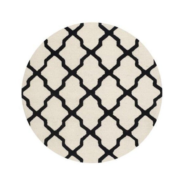 Safavieh Cambridge Hand Tufted Runner Rug- Ivory - Black- 2 ft. 6 in. x 4 ft. - CAM121W-24