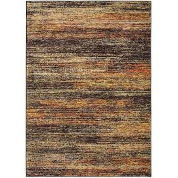 Oriental Weavers Oriental Weavers A8037C068253ST 2 x 8 ft. 3 in. Atlas Area Rug; Gold & Charcoal - A8037C068253ST