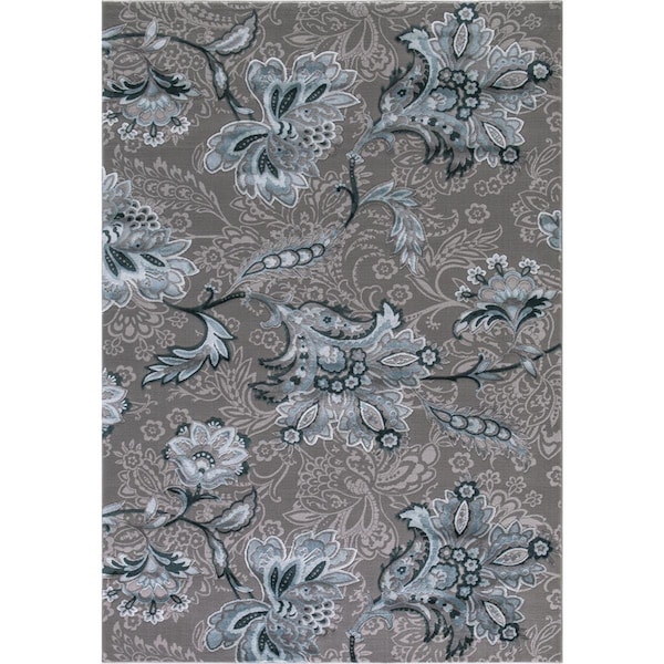 Rlm Distribution 3 ft. 3 in. x 4 ft. 7 in. Thema Jacobean - Teal, Gray - HO2546000
