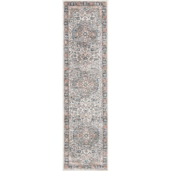 Safavieh 2 ft.-2 in. x 8 ft. Martha Stewart Power Loomed Runner Area Rug, Grey & Blue - MSR813F-28