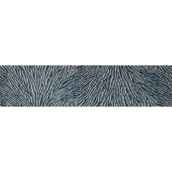 Standalone 2 x 8 ft. Troy Collection Ripple Woven Area Rug Runner, Blue - ST2590114