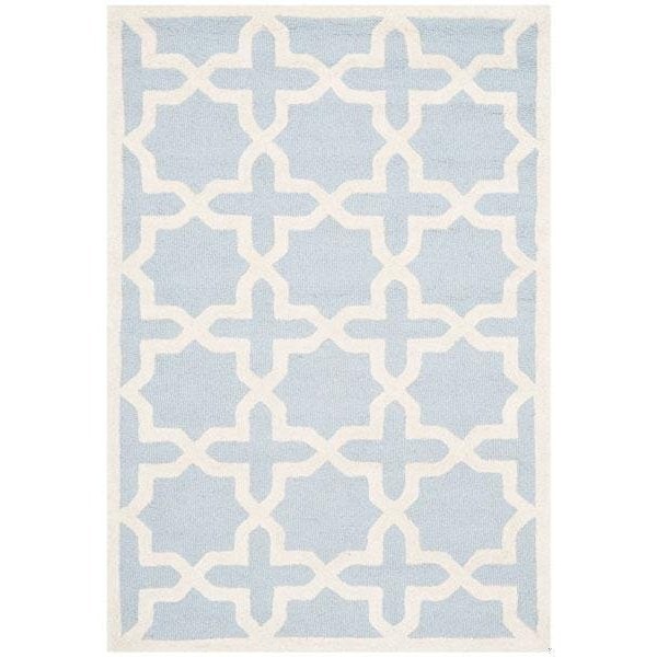 Safavieh Cambridge Hand Tufted Runner RugLight Blue & Ivory 2 ft.-6 in. x 12 ft. - CAM125A-212