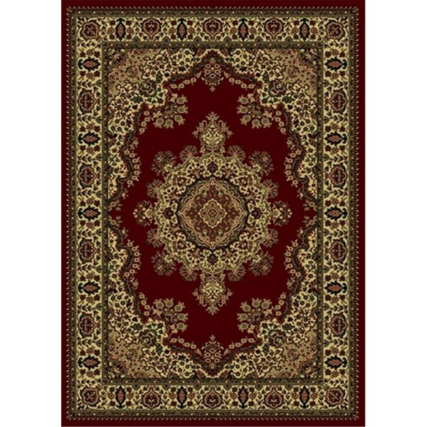 Auric Castello Rectangular Burgundy Traditional Italy Area Rug, 7 ft. 9 in. W x 11 ft. H - AU2643492