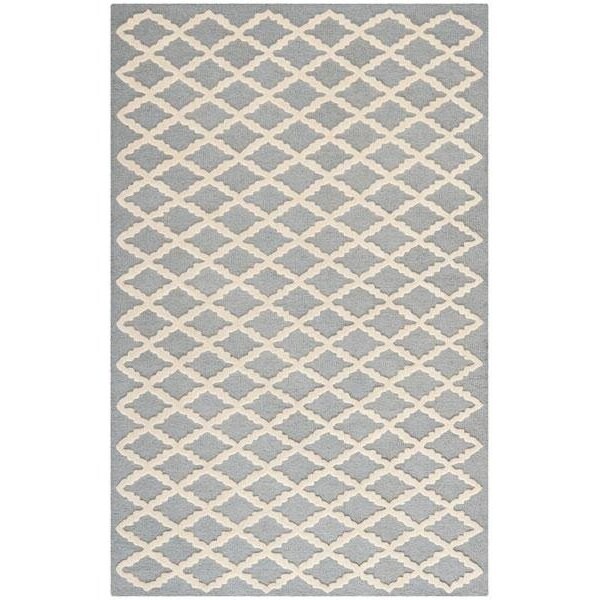 Safavieh Cambridge Hand Tufted Runner Rug- Silver - Ivory- 2 ft. 6 in. x 6 ft. - CAM137D-26
