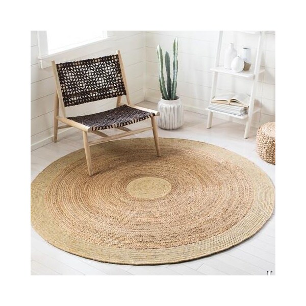 Safavieh 4 x 6 ft. Braided Contemporary Oval Rug, Gold & Natural - BRD910W-4OV