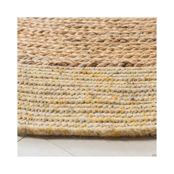Safavieh 4 x 6 ft. Braided Contemporary Oval Rug, Gold & Natural - BRD910W-4OV