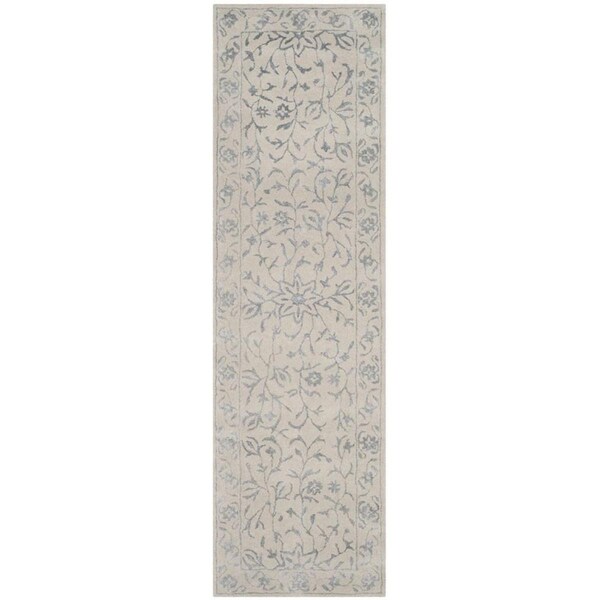 Safavieh Glamour Hand Tufted Runner RugSilver & Ivory 2 ft.-3 in. x 8 ft. - GLM515A-28