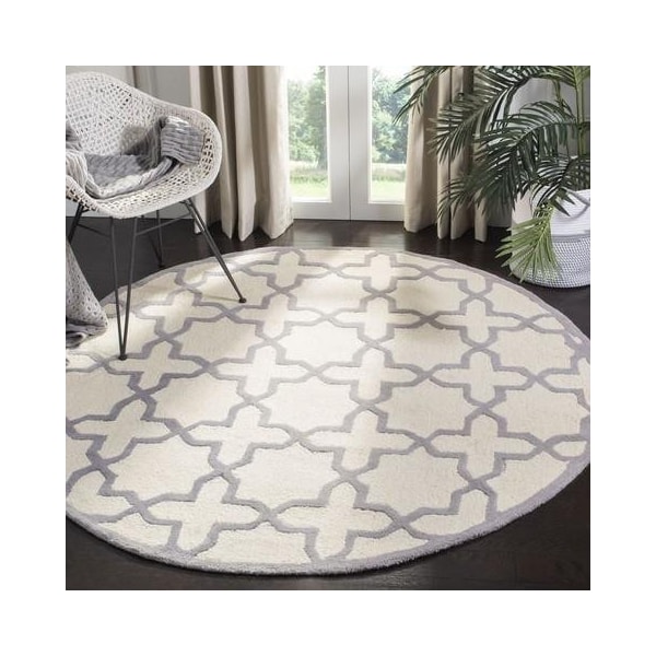 Safavieh Cambridge Hand Tufted Runner RugIvory & Silver 2 ft.-6 in. x 8 ft. - CAM125Y-28