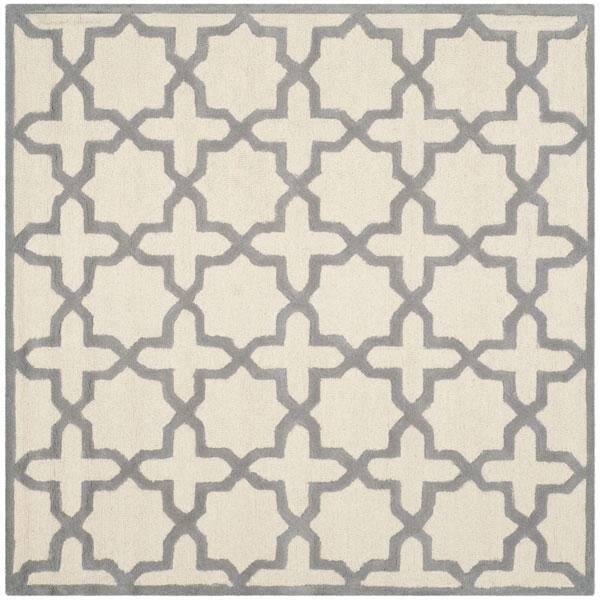 Safavieh Cambridge Hand Tufted Runner RugIvory & Silver 2 ft.-6 in. x 8 ft. - CAM125Y-28
