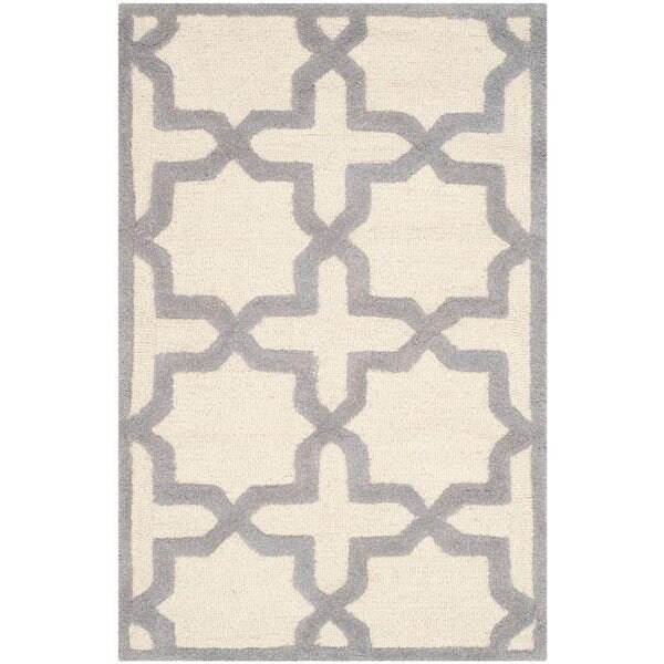 Safavieh Cambridge Hand Tufted Runner RugIvory & Silver 2 ft.-6 in. x 8 ft. - CAM125Y-28