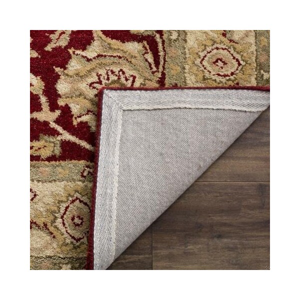 Safavieh 2 ft.-3 in. x 10 ft. Runner Traditional Antiquity- Red and Gold Hand Tufted Rug - AT312C-210