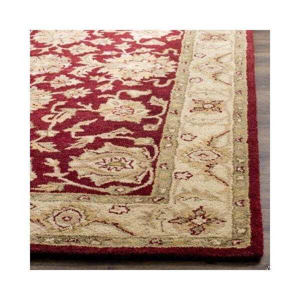 Safavieh 2 ft.-3 in. x 10 ft. Runner Traditional Antiquity- Red and Gold Hand Tufted Rug - AT312C-210