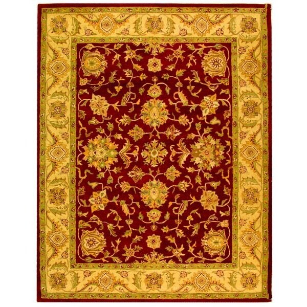 Safavieh 2 ft.-3 in. x 10 ft. Runner Traditional Antiquity- Red and Gold Hand Tufted Rug - AT312C-210
