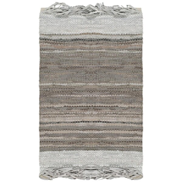 Safavieh Vintage Leather Hand Woven Square Rug, Light Grey/ Taupe - 6 X 6 Ft. - VTL310D-6SQ