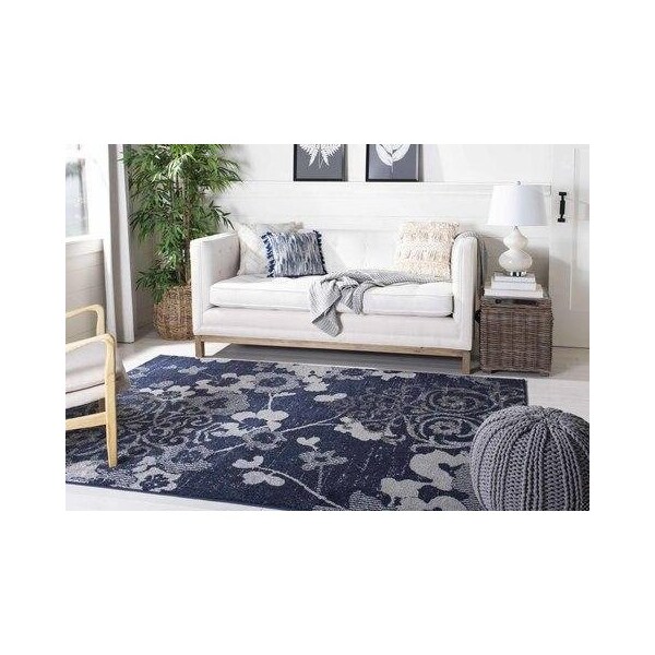 Safavieh Adirondack Oriental Rectangle Machine-Made RugsNavy & Silver 4 x 6 ft. - ADR114N-4