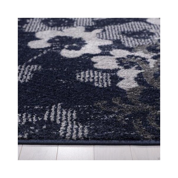 Safavieh Adirondack Oriental Rectangle Machine-Made RugsNavy & Silver 4 x 6 ft. - ADR114N-4