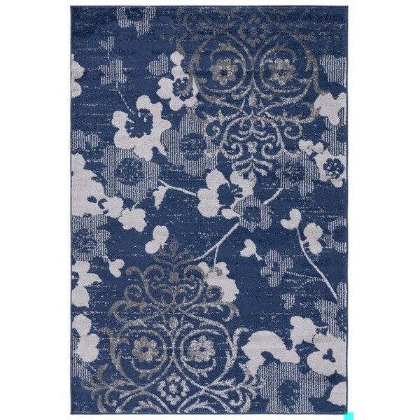 Safavieh Adirondack Oriental Rectangle Machine-Made RugsNavy & Silver 4 x 6 ft. - ADR114N-4
