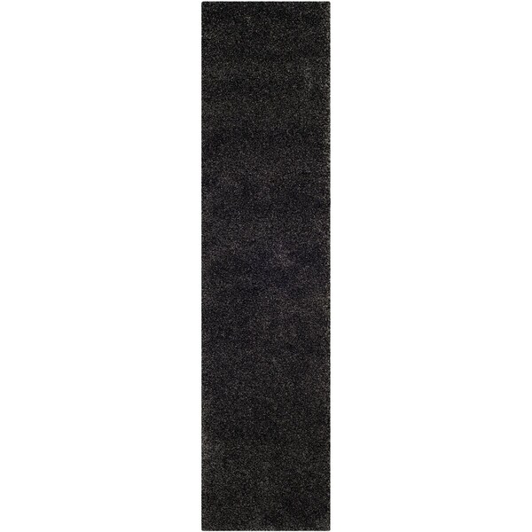 Safavieh 2 x 12 ft. Milan Shag Power Loomed 16 x 30 Runner Rug, Dark Grey - SG180-8484-212