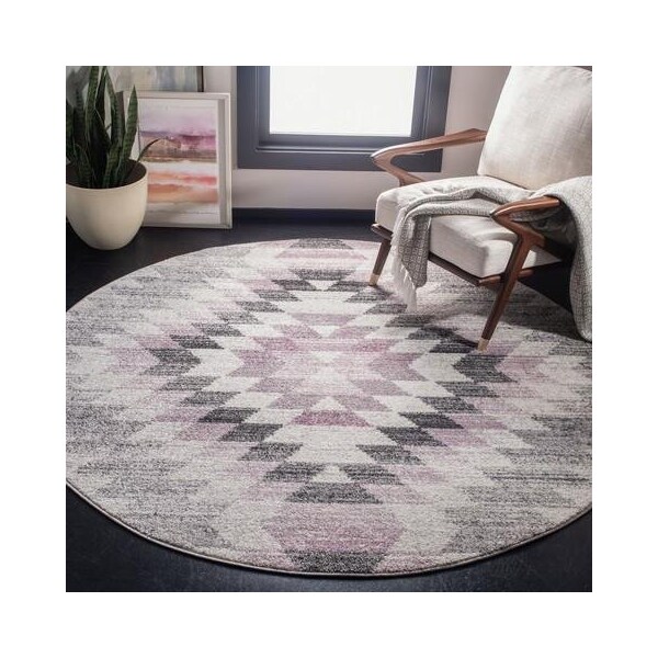 Safavieh 2 ft. 6 in. x 8 ft. Adirondack Rectangle Power-Loomed Rug Plum & Ivory - ADR218U-28