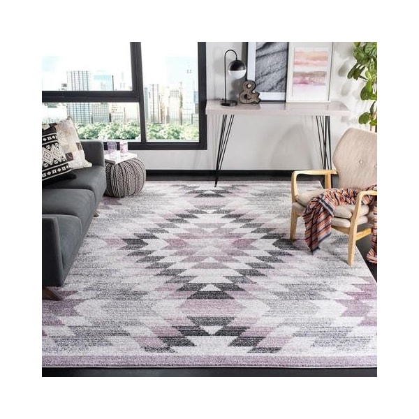 Safavieh 2 ft. 6 in. x 8 ft. Adirondack Rectangle Power-Loomed Rug Plum & Ivory - ADR218U-28