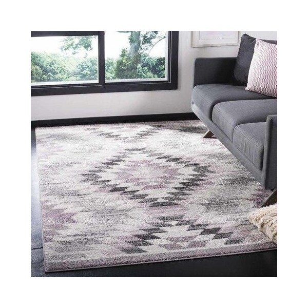 Safavieh 2 ft. 6 in. x 8 ft. Adirondack Rectangle Power-Loomed Rug Plum & Ivory - ADR218U-28