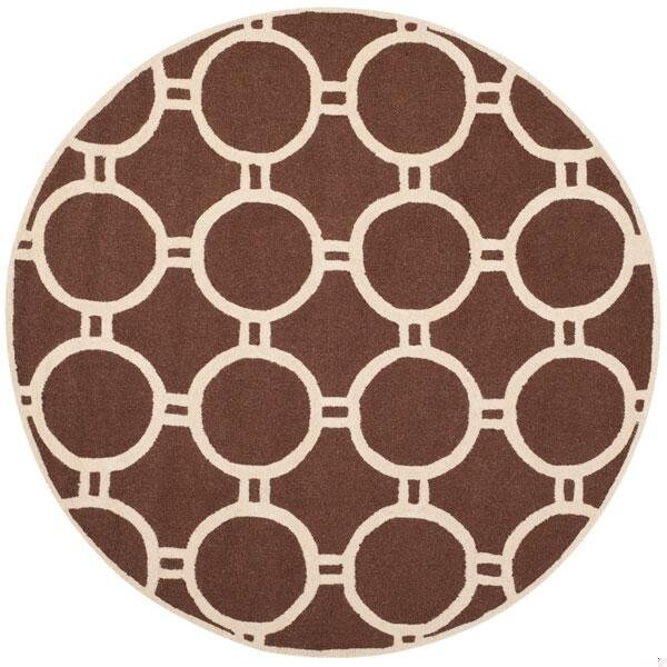 Safavieh 2 x 3 ft. Cambridge Hand Tufted Rug, Accent - Dark Brown and Ivory - CAM145H-2