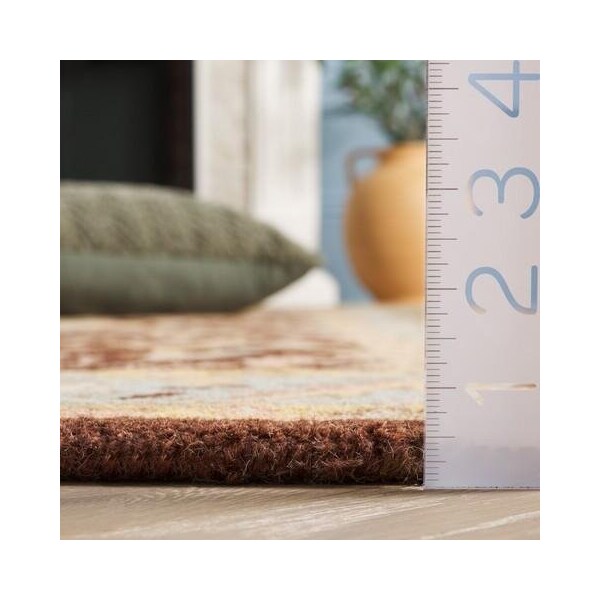 Safavieh 2 x 3 ft. Accent Traditional Antiquity- Brown and Green Hand Tufted Rug - AT14F-2