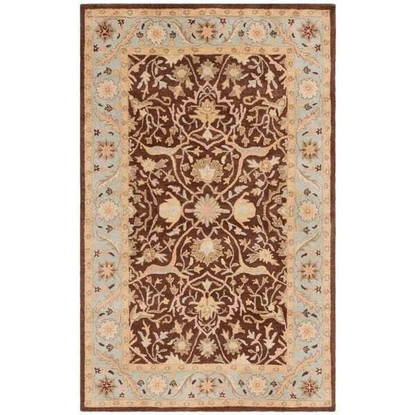 Safavieh 2 x 3 ft. Accent Traditional Antiquity- Brown and Green Hand Tufted Rug - AT14F-2